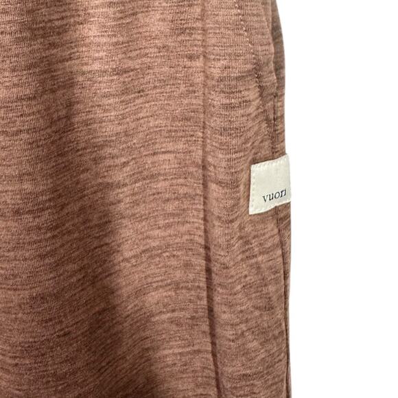 Vuori Falls Jumpsuit Almond Heather XL Wide Leg One Piece Athleisure Brown - Picture 7 of 11